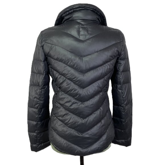 Gap Down Puffer Black Size XS Adjustable Collar Zip Cuffs Zip and Snap Closure - Picture 2 of 15